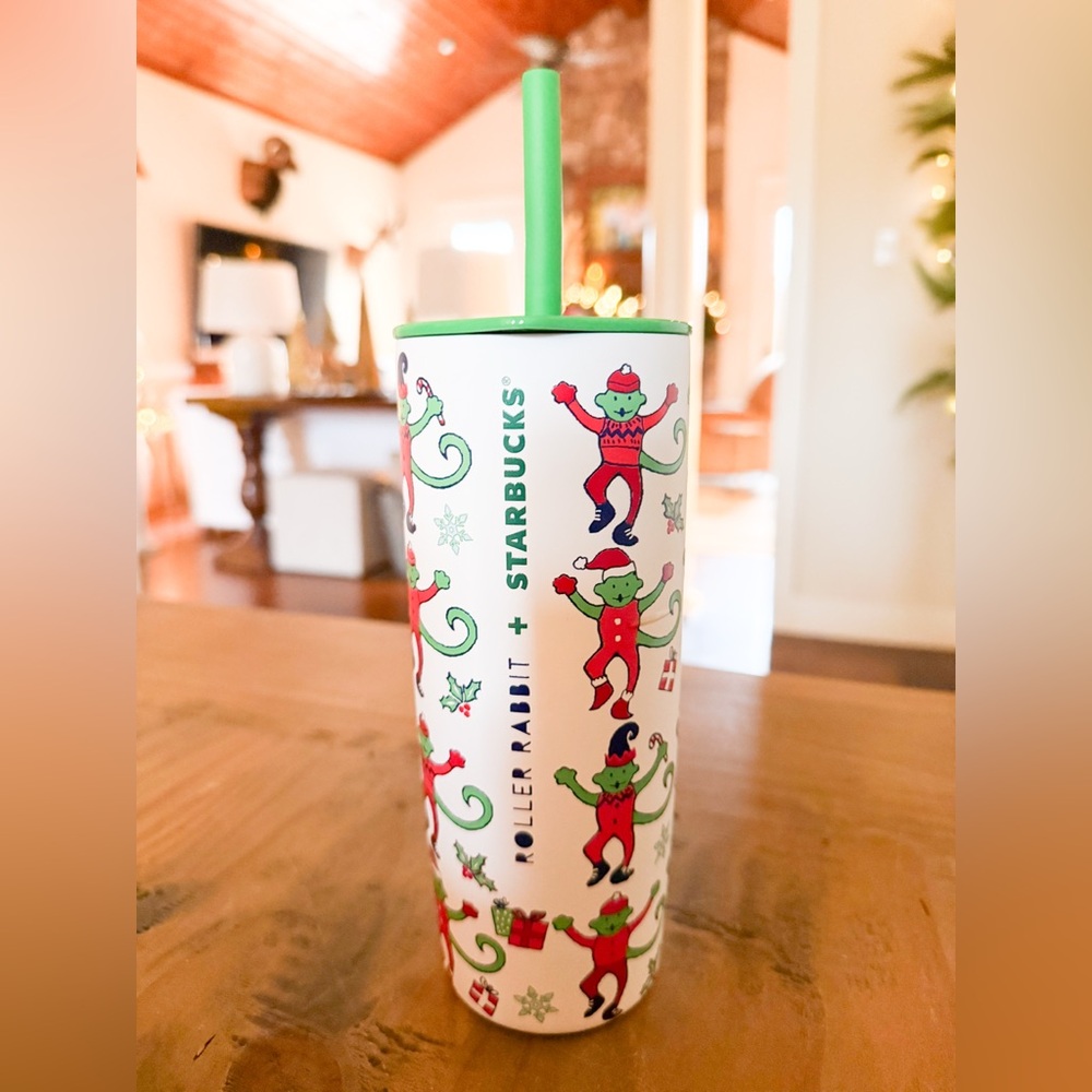 ☕️❤️✨ NEW Starbucks x Roller Rabbit Monkey Mas Stainless Steel Cold Cup